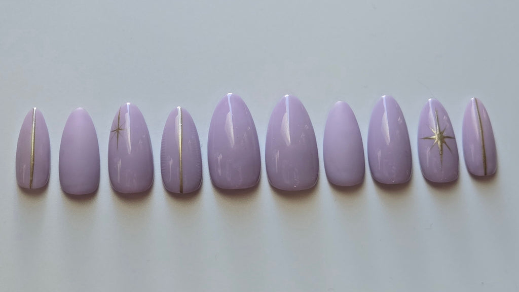 Lilac Star Press-On Nails - Stillness Signature Set