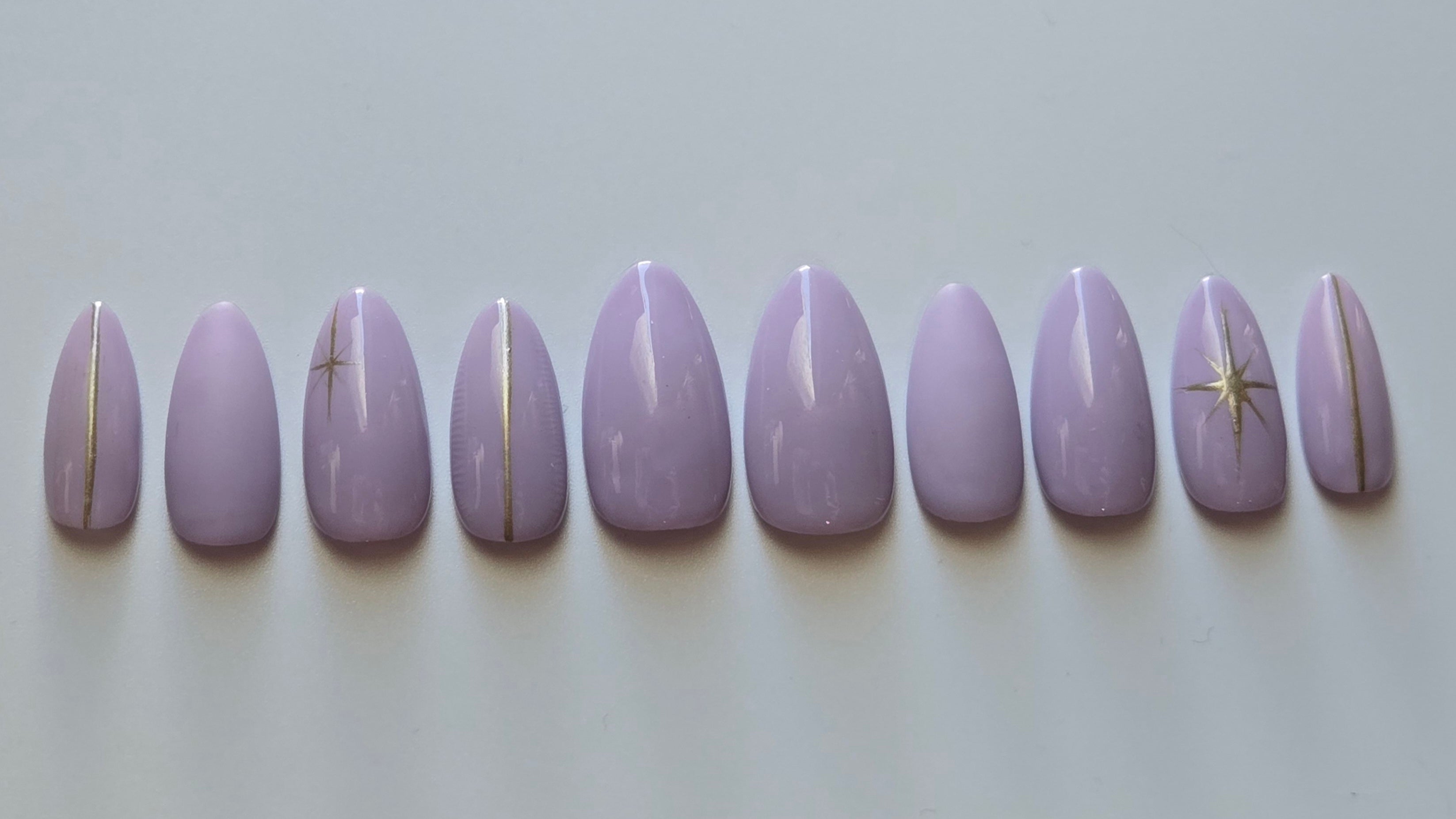 Lilac Star Press-On Nails - Stillness Signature Set