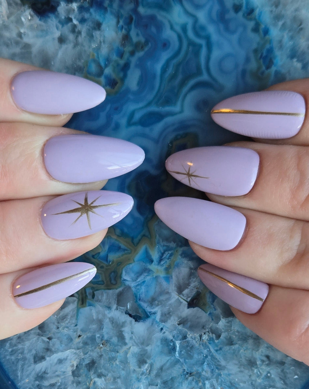 Lilac Star Press-On Nails - Stillness Signature Set